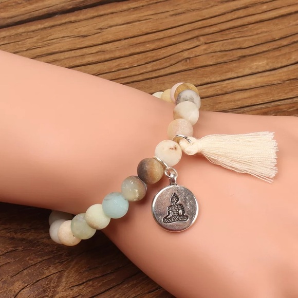 New! Yoga Prayer Stone Bracelet - Picture 2 of 6